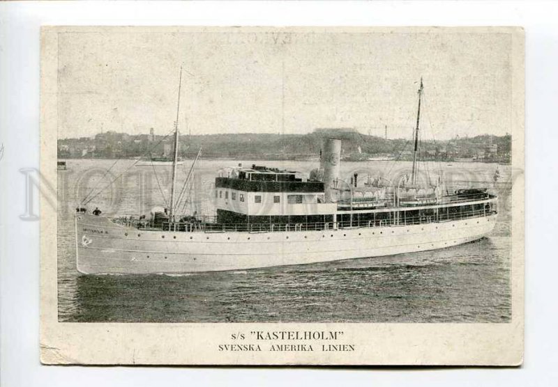 287536 SWEDEN AMERICA LINE liner ship Kastelholm Vintage postcard