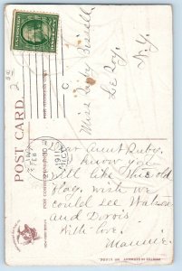 Flint Michigan MI Postcard Greetings Washington's Birthday Flag Clapsaddle 1911