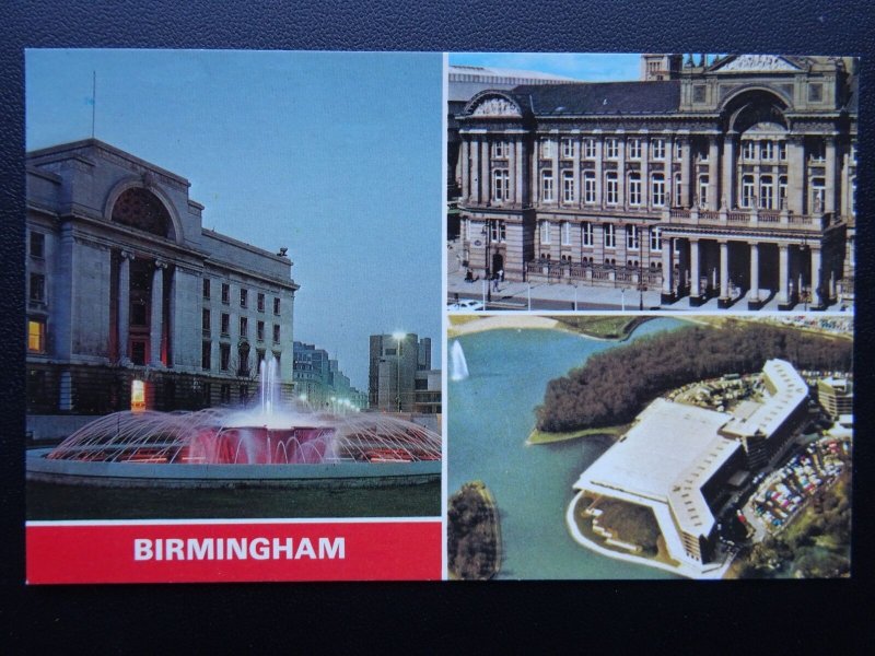 West Midlands BIRMINGHAM 3 Image Multiview c1970's Postcard by E.T.W.D B1469
