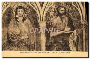 Postcard Old Francesco Assisi Lippo Memmi Chiara S S S Giovanni Chiesa di Chara