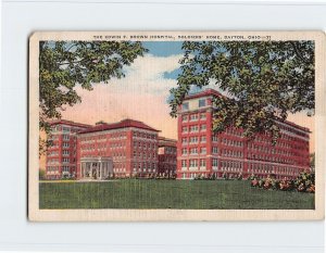 Postcard The Edwin F. Brown Hospital, Soldiers' Home, Dayton, Ohio