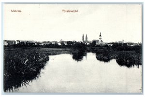 c1910 Total View Weiden in der Oberpfalz Bavaria Germany River Postcard