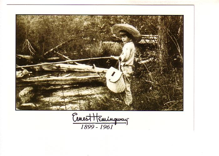 Ernest Hemingway B&W Series, Fishing When He Was A Boy