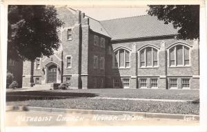 B10/ Nevada Iowa Ia Real Photo RPPC Postcard  c40s Methodist Church