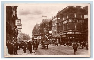 Boar Lane Leeds England Real Photo Postcard RPPC The Grand Restaurant 