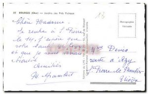Old Postcard Bourges Cher Jardins des Pres Fichaux