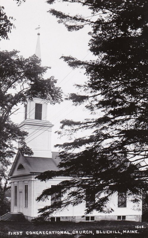 Maine Bluefield First Congregational Church Real Photo