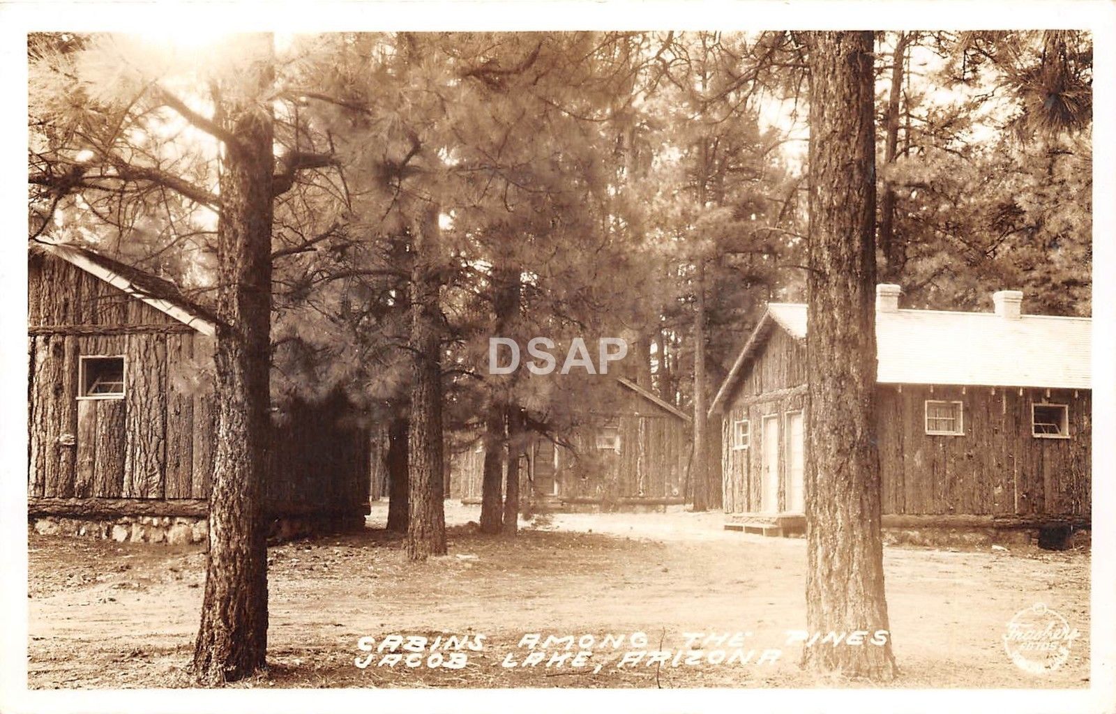 A63 Jacob Lake Arizona Az Real Photo Rppc Postcard C1930s Cabins