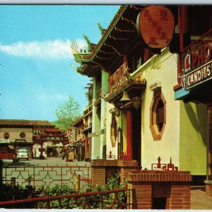 c1950s Los Angeles CA New Chinatown Gin Ling Way Shops Chrome Photo View PC A208