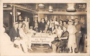 Atlheidelberg Abend Steamer Bremen Party Ship Interior Real Photo PC AA680