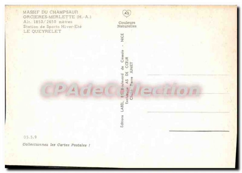 Postcard Modern Massif du Champsaur Orcieres Merlette H A Winter Sports Resor...