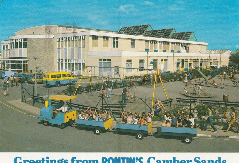 Pontins Camber Sands Sussex Swings Sliders Childrens Park Postcard