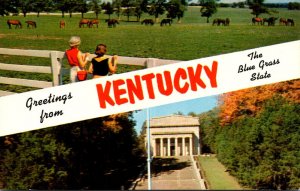 Kentucky Greetings From The Blue Grass State Split View