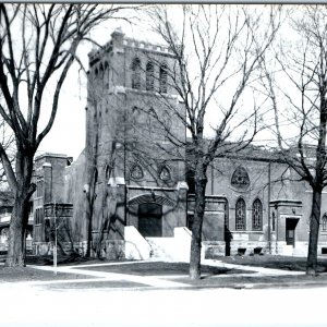 c1950s Cresco, IA RPPC Methodist Episcopal Church Real Photo Postcard House A102