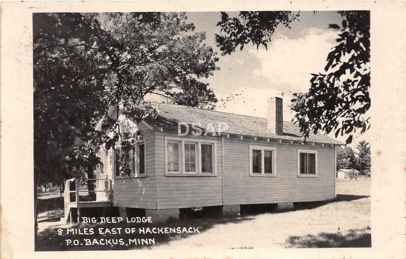 A29/ Backus Minnesota Mn Real Photo RPPC Postcard 1960 Big Deep Lodge Hackensack