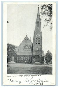 1905 Pilgrim Church, Nashua New Hampshire NH Posted Antique Postcard