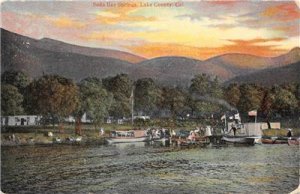 SODA BAY SPRINGS Lake County, California Clear Lake Vintage Postcard ca 1910s