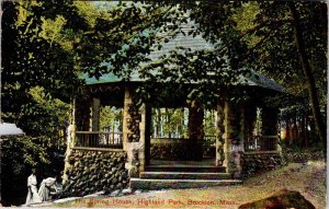 Postcard HOUSE SCENE Brockton Massachusetts MA AN0542