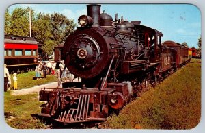 Cadillac & Lake City Railway Steam Train C&LC, Michigan, Vintage Chrome Postcard
