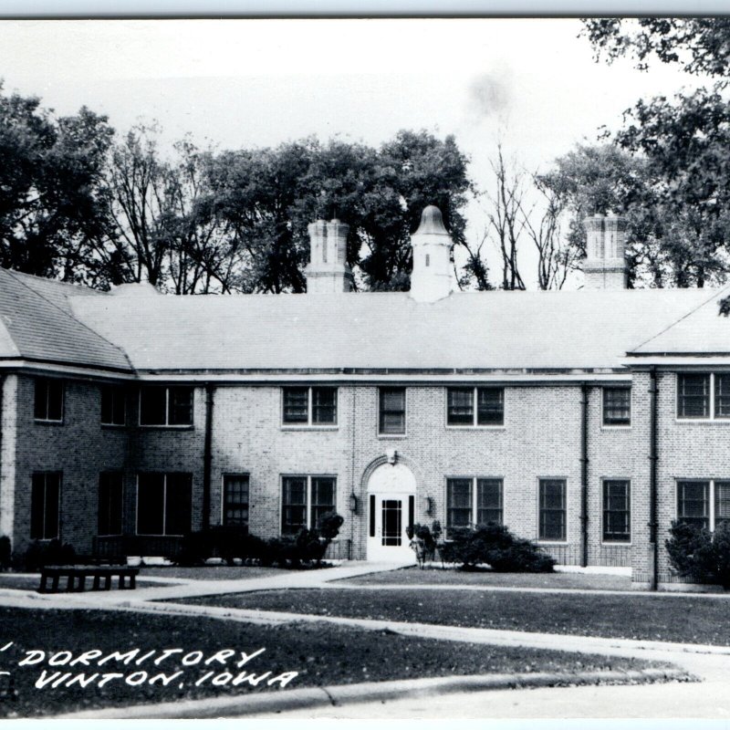 c1950s Vinton, IA RPPC Girls Dorm Iowa Braille and Sight Saving School IBSS A109