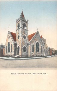 Glen Rock Pennsylvania Zion's Lutheran Church Vintage Postcard AA23518