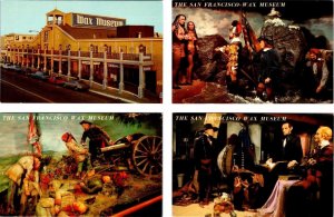 4~Postcards San Francisco, CA California WAX MUSEUM Civil War~Drake~Abe Lincoln