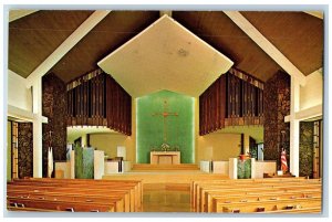 Honolulu Hawaii HI Postcard First Presbyterian Church Interior View 1960 Vintage