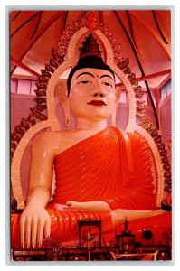 Lord Buddha Image Singapore Buddha Gaya Temple UNP Chrome Postcard V3