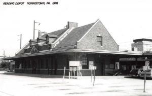 Norristown Pennsylvania 1976 Reading train depot real photo pc Z30276