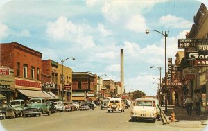 Postcard Laramie Wyoming Second Street Autos 1950s Dexter Sanborn 22-12507