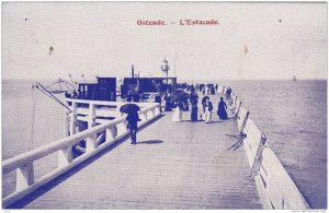 OSTENDE,L'Estacade, West Flanders, Belgium, PU-1906