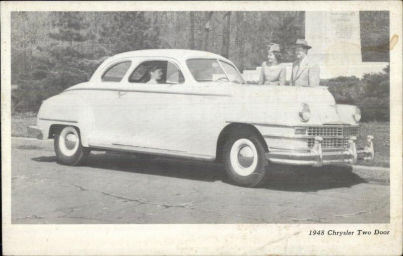 1948 Chrysler 2 Door Car Postcard