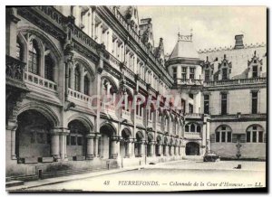 Old Postcard Pierrefonds Colonnades of the Honor Court