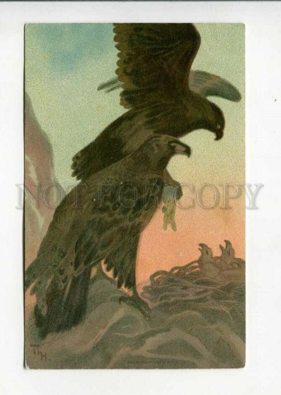 3160656 HUNT Eagle by ThH Vintage Russia Colorful PC