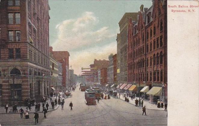 New York Syracuse Trolleys On South Salina Street