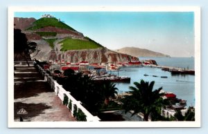 RPPC tinted ORAN Promenade de Letang et le Port Algeria Postcard