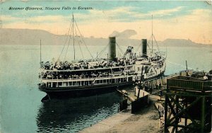 STEAMER SHIP CHIPPEWA NIAGARA FALLS TO TORONTO CANADA POSTCARD c1910