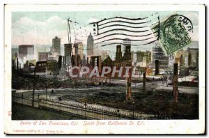 Postcard Ancient Ruins Of San Francisco Cal South From California St Hill