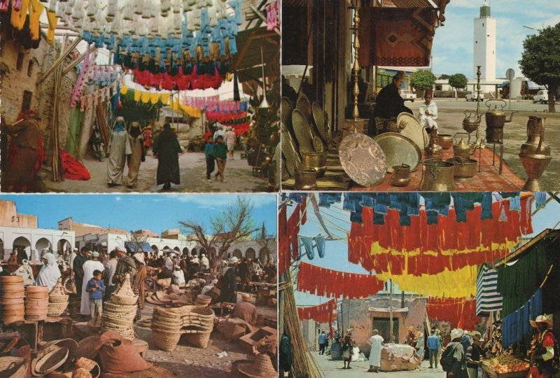 Marrakech Markets Morocco 4x Postcard s