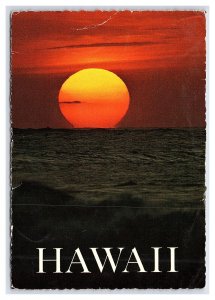 Aloha From Hawaii Golden Sun Set Postcard Continental View Card