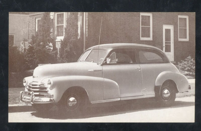 1947 CHEVROLET STYLEMASTER VINTAGE CAR DEALER ADVERTISING POSTCARD CHEVY