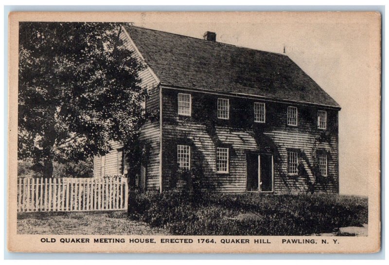 c1905 Old Quaker Meeting House, Erected 1764 Quaker Hill Pawling NY Postcard 