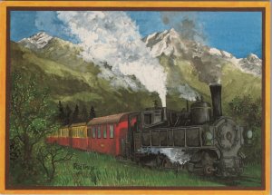 Austria Postcard - Steam Train in Tyrol, Artist Rietmeyer RR17458