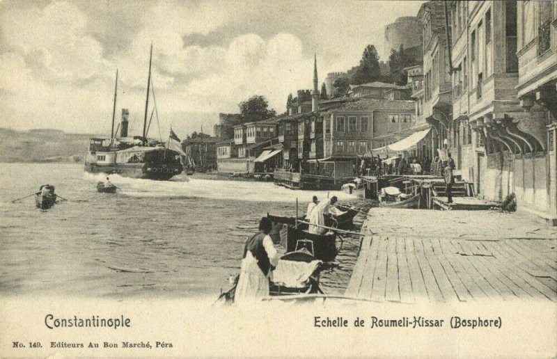  turkey, CONSTANTINOPLE, Echelle de Roumeli-Hasar, Bosphore (1899) Postcard