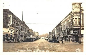 Ellensberg WA Storefronts Street Scene Vintage Cars Bostic's Drug Store RPPC