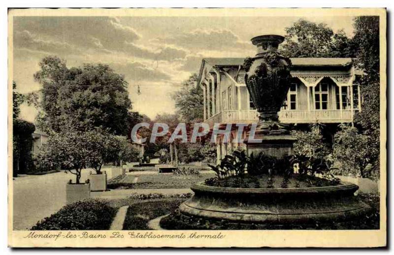 VINTAGE POSTCARD Mondorf les Bains the themale Establishment