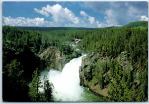 Postcard - Upper Falls - Yellowstone National Park, Wyoming