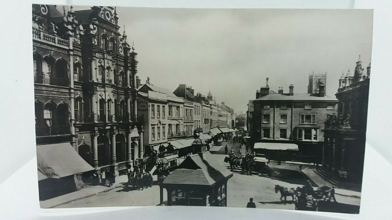 Vintage Rp Postcard The Cornhill and Tavern St c1894 Ipswich Real Photo Rppc