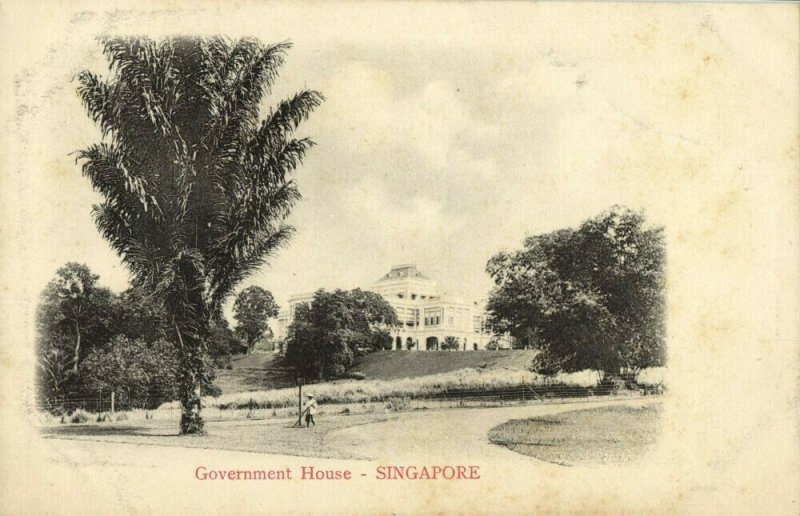 straits settlements, SINGAPORE, Government House (1910s) Postcard