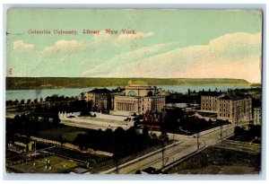 1909 Bird's Eye View Columbia University Library Brooklyn New York NY Postcard